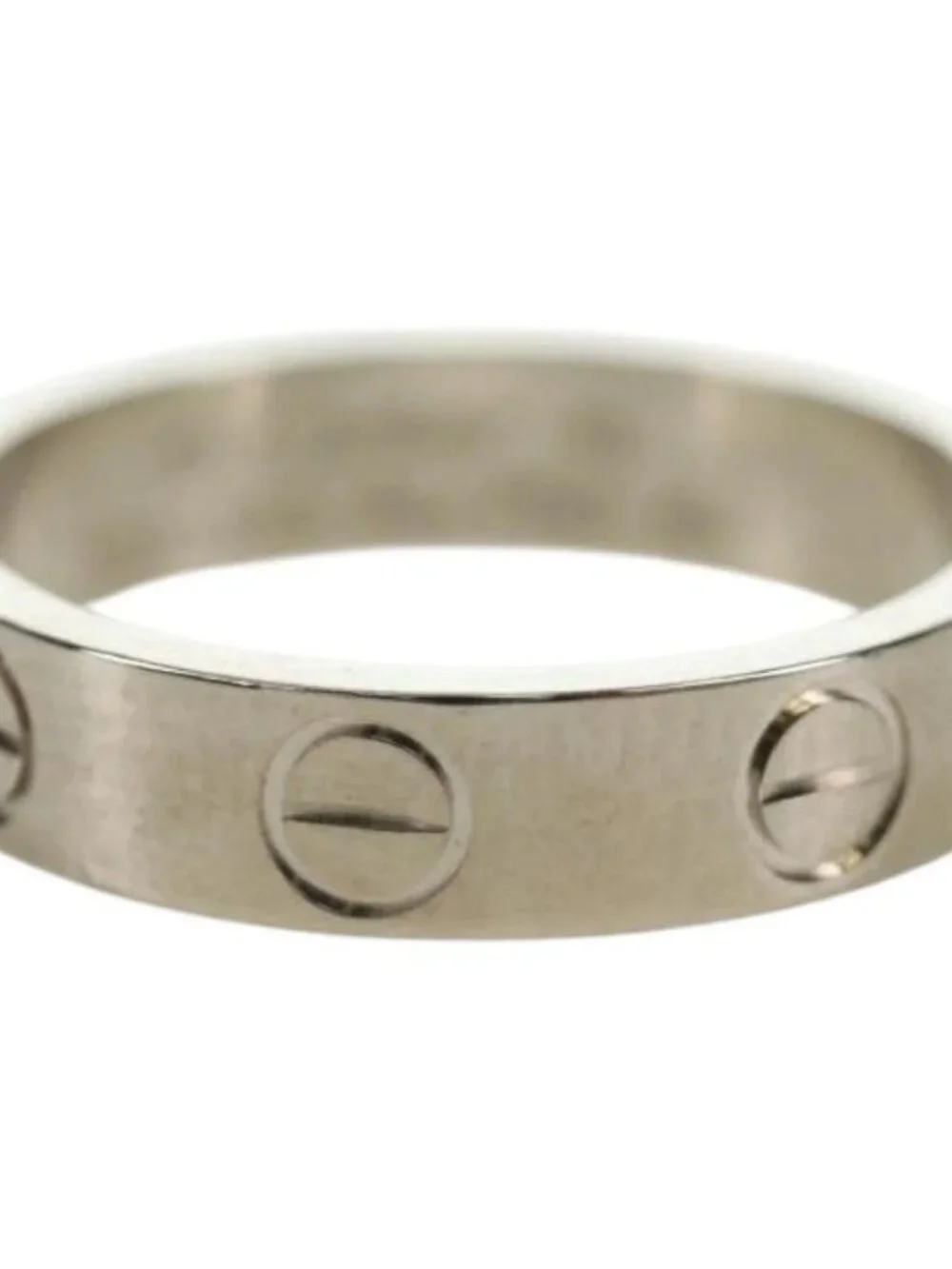 CARTIER Love Ring Ring 750 White Gold Auth am11120SM